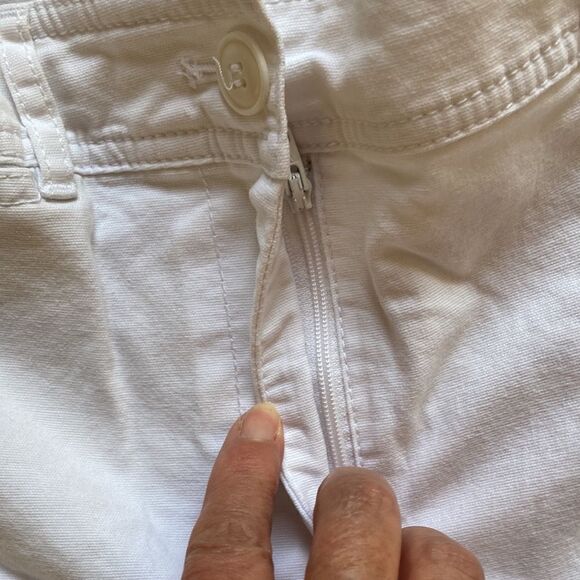 Talbots Wide Leg Crop Chino White Pants Women’s Size 2 - Picture 6 of 16